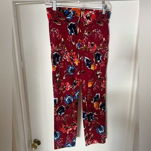 Jules & Leopold, bright flowered, stretch pants.